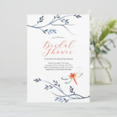 ブライダルシャワー招待状エレガントレッドトンボ 招待状 (スタンド正面)