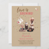ブライダルシャワー招待状コーヒーカップケーキ 招待状 (正面)