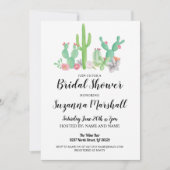 ブライダルシャワー招待状サボテンバチェロレッテ 招待状 (正面)