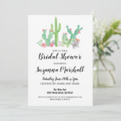 ブライダルシャワー招待状サボテンバチェロレッテ 招待状 (スタンド正面)