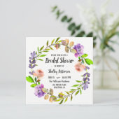 ブライダルシャワー招待状サマーウォーターカラーフローラ 招待状 (スタンド正面)