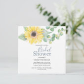 ブライダルシャワー招待状サンフラワーユーカリ (スタンド正面)