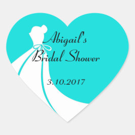 ブライダルシャワー招待状シール ハートシール