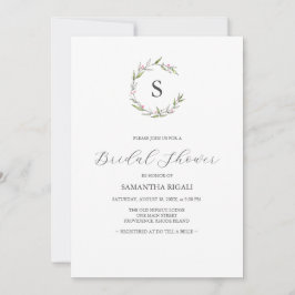 ブライダルシャワー招待状冬植物学