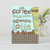 ブライダルシャワー招待状又はコーヒー昼食会イベント 招待状 (スタンド正面)