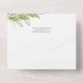 ブライダルシャワー招待状水彩ワイルドフラワー オールインワン招待状 (裏面)