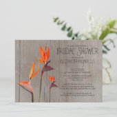 ブライダルシャワー招待状素朴な極楽鳥 招待状 (スタンド正面)