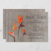 ブライダルシャワー招待状素朴な極楽鳥 招待状 (正面/裏面)