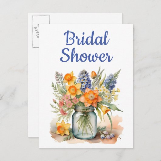 ブライダルシャワー招待状 インビテーションポストカード (正面/裏面)