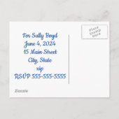 ブライダルシャワー招待状 インビテーションポストカード (裏面)