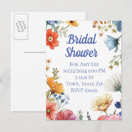 ブライダルシャワー招待状 インビテーションポストカード