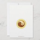 「ブライダルシャワー招待状」 ゴールドの鳩 オーダーメイド可 招待状 (裏面)