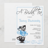 ブライダルシャワー招待状 - ティーパーティー 招待状 (正面/裏面)
