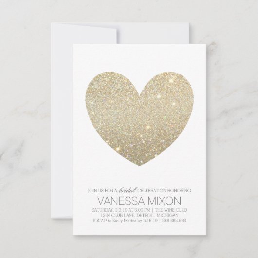 ブライダルシャワー招待状 |ハートファブブライド 招待状 (正面)