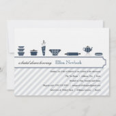 ブライダルシャワー招待状|ピーコックブルー 招待状 (正面)