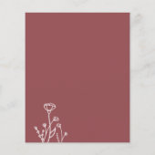 ブライダルシャワー招待状 ボヘミアンフラワー フライヤー (裏面)