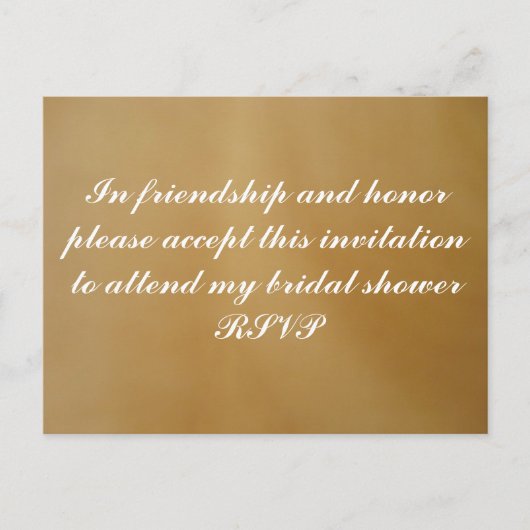 ブライダルシャワー招待状 ポストカード (正面)
