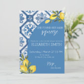 ブライダルシャワー招待状 – メインスクイーズイタリアンレモン 招待状 (スタンド正面)