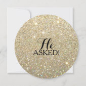 ブライダルシャワー招待状 – 彼女はYes 招待状 (裏面)