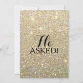 ブライダルシャワー招待状 – 彼女はYes 招待状 (裏面)