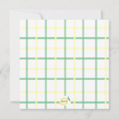 ブライダルシャワー招待状(緑アクセント付き) 招待状 (裏面)