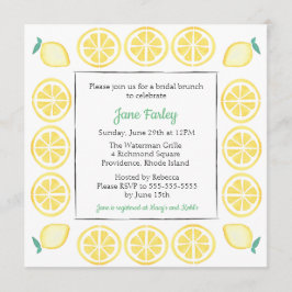 ブライダルシャワー招待状（緑アクセント付き） 招待状