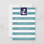 ブライダルシャワー招待状-航海のイニシャル 招待状 (正面)