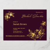ブライダルシャワー招待箔金ゴールド 箔シーズンカード (正面)