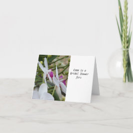 ブライダルシャワー招待紫と白の蘭 招待状