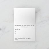 ブライダルシャワー招待紫と白の蘭 招待状 (内部)