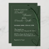 ブライダルシャワー招待緑デザイン シーズンカード (正面/裏面)