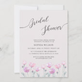 ブライダルシャワー招待繊細な花。 招待状 (正面)
