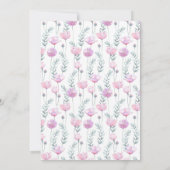 ブライダルシャワー招待繊細な花。 招待状 (裏面)