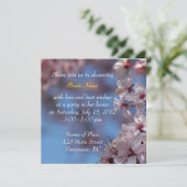 ブライダルシャワー招待、さくらんぼ開花ツリー 招待状 (スタンド正面)