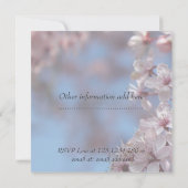 ブライダルシャワー招待、さくらんぼ開花ツリー 招待状 (裏面)