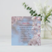 ブライダルシャワー招待、さくらんぼ開花ツリー 招待状 (スタンド正面)