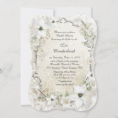 ブライダルシャワー招待，ウィンターワンダーランド，ブラケット 招待状 (正面)