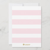 ブライダルシャワー招待，ウェディングシャワー,金ゴールド 招待状 (裏面)