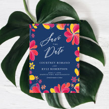 ブライダルシャワー招待，トロピカル，ハワイアン,ルアウ（ハワイ式宴会）