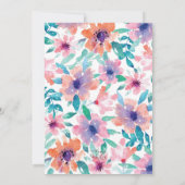 ブライダルシャワー招待 – パリ，フローラ 招待状 (裏面)