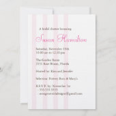 ブライダルシャワー招待 |ピンクとセージ 招待状 (裏面)