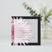 ブライダルシャワー招待 – ピンクガーベラデイジー 招待状 (スタンド正面)