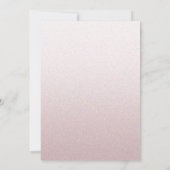 ブライダルシャワー招待 – ピンクグリッター 招待状 (裏面)