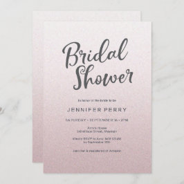 ブライダルシャワー招待 – ピンクグリッター 招待状