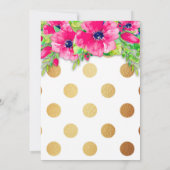 ブライダルシャワー招待 – フローラ ストライプの 招待状 (裏面)