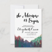 ブライダルシャワー招待 – 山テーマ 招待状 (正面)