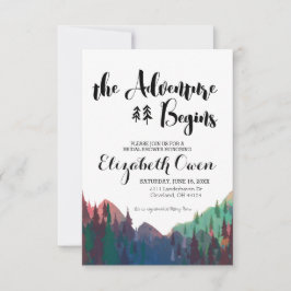 ブライダルシャワー招待 – 山テーマ 招待状