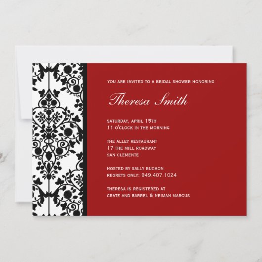 ブライダルシャワー招待 招待状 (正面)