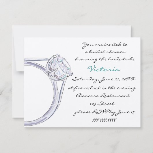 ブライダルシャワー招待 招待状 (正面)