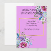 ブライダルシャワー招待 招待状 (正面/裏面)